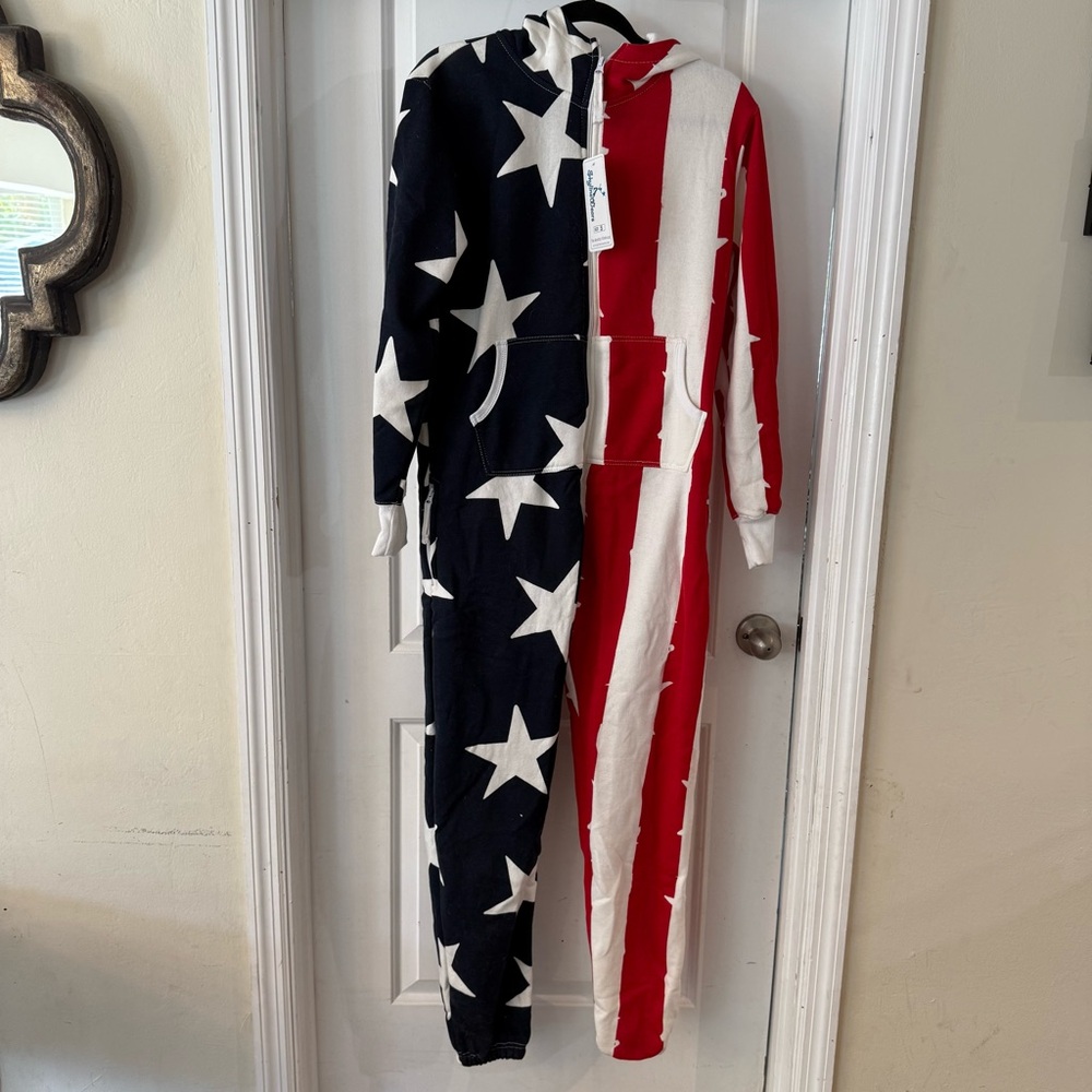Patriotic Stars and Stripes Jumpsuit